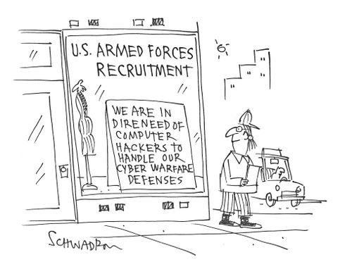 Armed Forces: We are need in of computer hackers to handle our cyber warfare defenses.