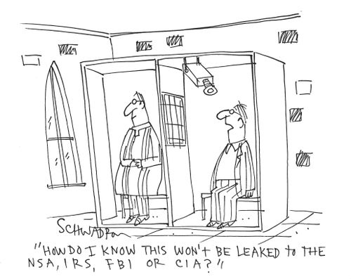 'How do I know this won't be leaked to the NSA, IRS, FBI or CIA?'