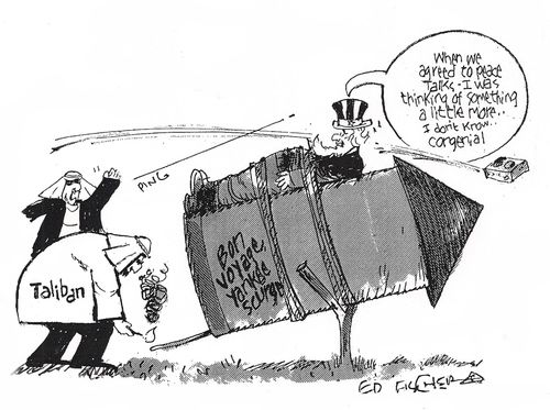'When we agreed to peace talks - I was thinking of something a little more . . . I don't know congenial.'
