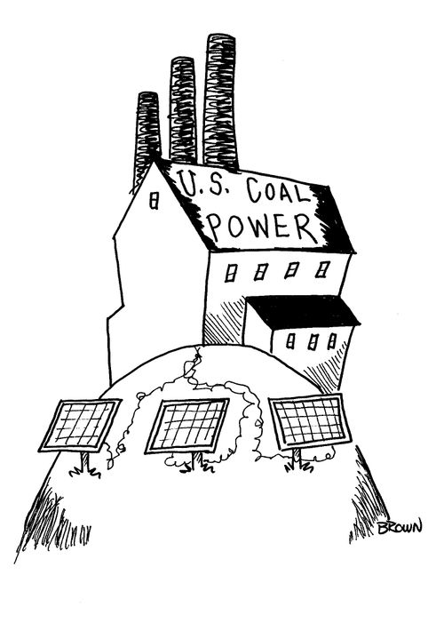 U.S. coal production powered by solar panels