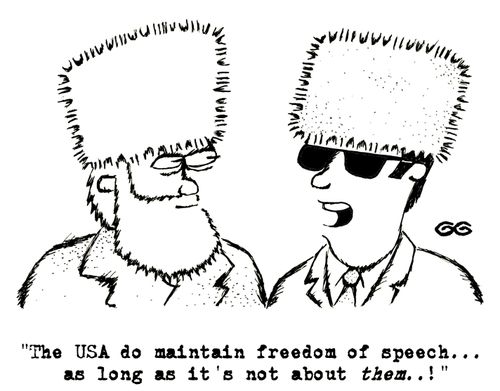 'The USA do maintain freedom of speech...as long as it's not about them!'