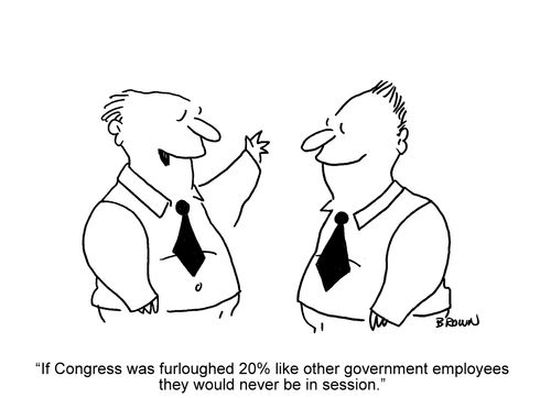 'If Congress was furloughed 20% like other government employees they would never be in session.'