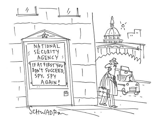 National Security Agency: If at first you don't succeed, spy, spy again!