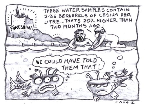Recent water samples taken from sea around Fukushima nuclear plant suggest alarming levels.