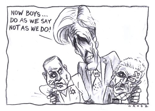 'Now boys...do as we say not as we do!'