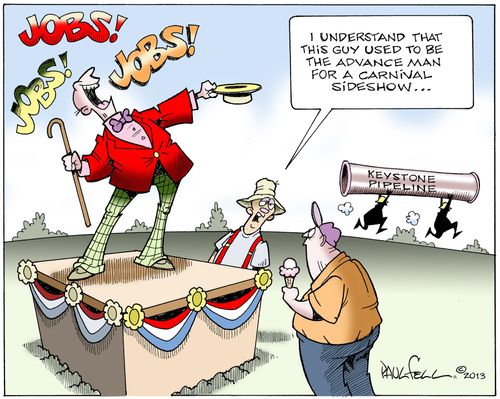 'I understand that this guy used to be the advance man for a carnival sideshow.'