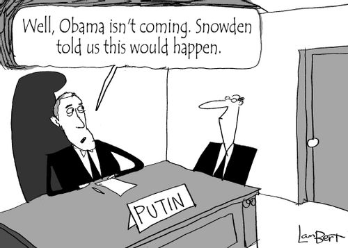 'Well, Obama isn't coming. Snowden told us this would happen.'