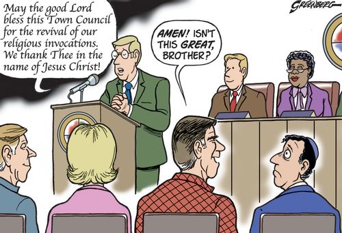 "May the good Lord bless this Town Council for the revival of our religious invocations. We thank Thee in the name of Jesus Christ!"
