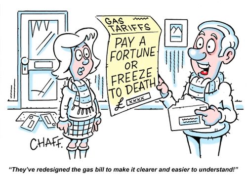 'They've redesigned the gas bill to make it clearer and easier to understand!'