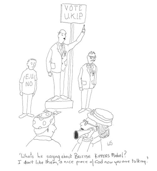'Whats he saying about British Kippers Mabel? I don't like them, a nice piece of cod now you are talking.'