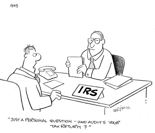 'Just a personal question - who audits your tax return?'