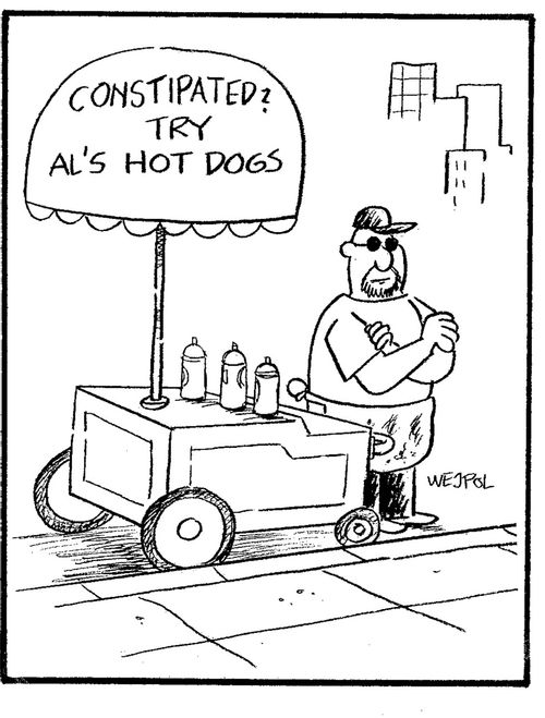 Constipated? Try Al's Hot Dogs.