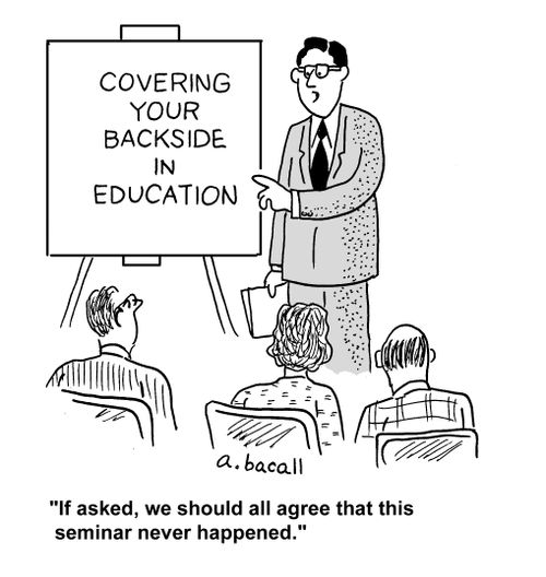 'If asked, we should all agree that this seminar never happened.'