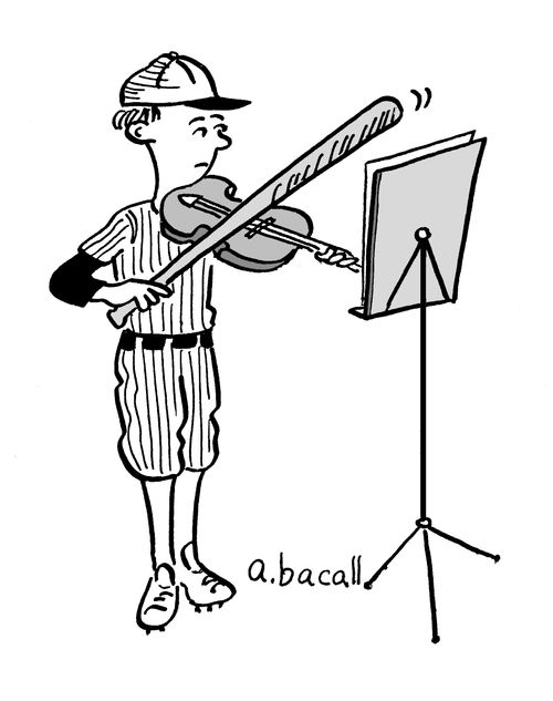 Combing Baseball and Violin Practice.