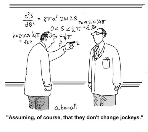 'Assuming, of course, that they don't change jockeys.'