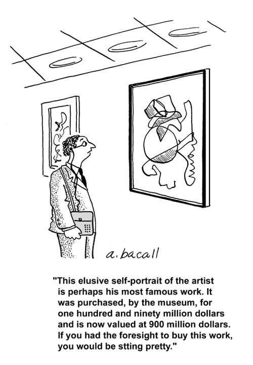 'This elusive self-portrait of the artist is perhaps his most famous work. It was purchased, by the museum, for one hundred and ninety million dollars and is now valued at 900 million dollars...'
