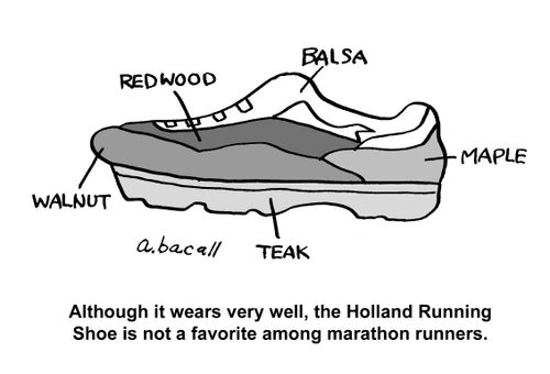 Although it wears very well, the Holland Running Shoe is not a favorite among marathon runners.