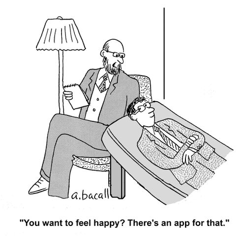 'You want to feel happy? There's an app for that.'