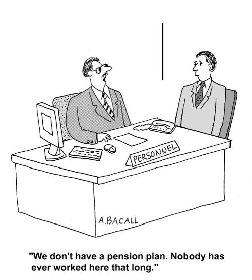 'We don't have a pension plan. Nobody has ever worked here that long.'
