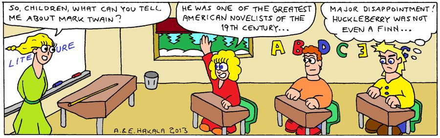 'So, children, what can you tell me about Mark Twain?'