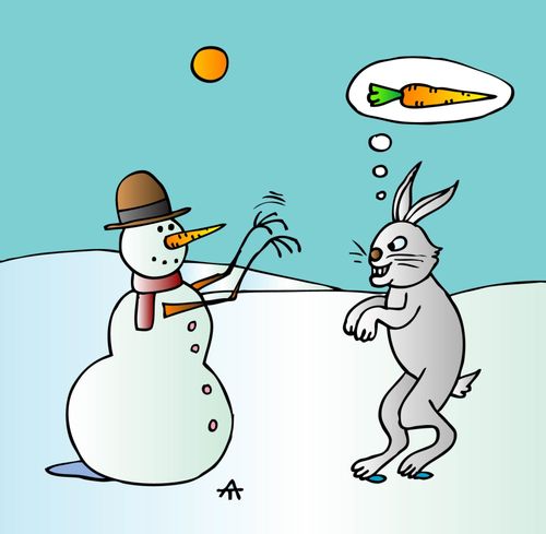 Rabbit and the Snowman
