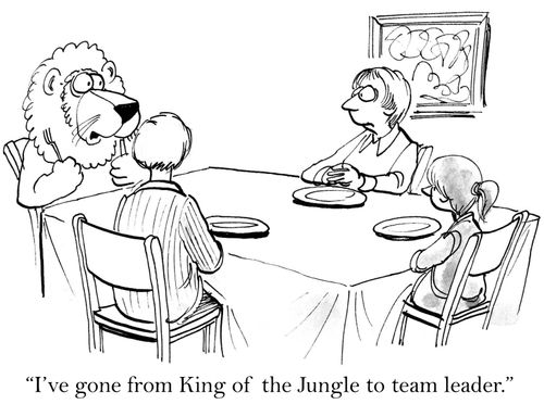 'I've gone from King of the Jungle to team leader.'