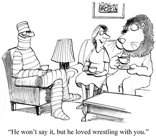 'He won't say it, but he loved wrestling with you.'