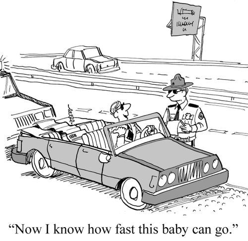 'Now I know how fast this baby can go.'