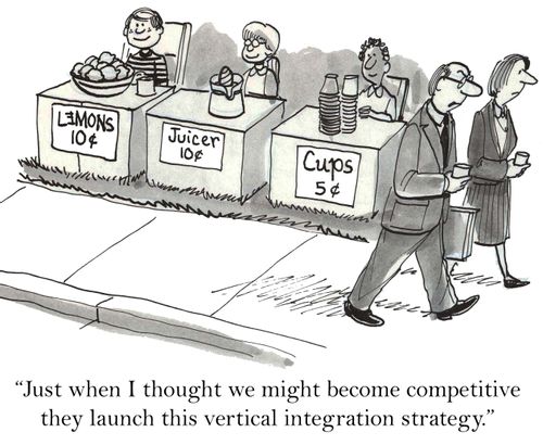 'Just when I thought we might become competitive they launch this vertical integration strategy.'