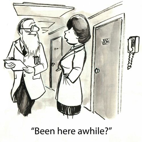 'Been here awhile?'