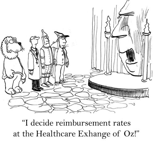 'I decide reimbursement rates at the Healthcare Exchange of Oz!'