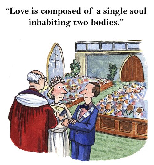 'Love is composed of a single soul inhabiting two bodies.'