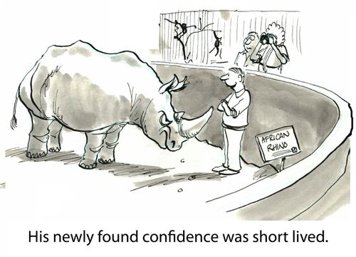 His newly found confidence was short lived.