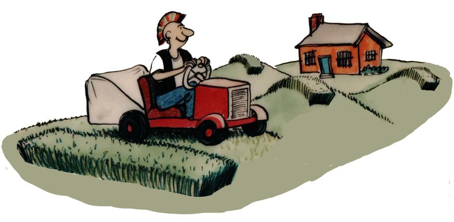 Mohawk grass cutting