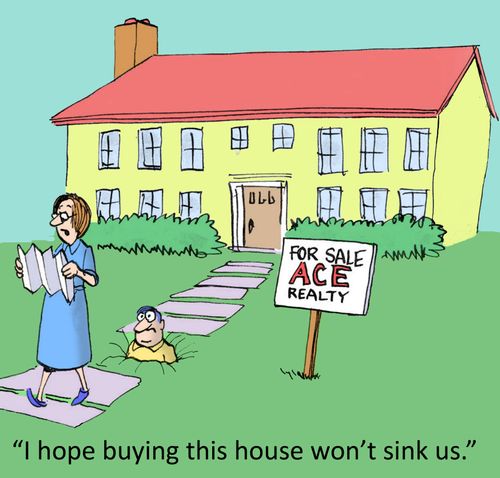 'I hope buying this house won't sink us.'