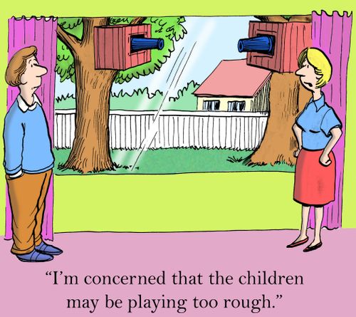 'I'm concerned that the children may be playing too rough.'