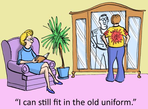 'I can still fit in the old uniform.'