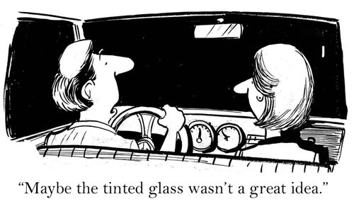 'Maybe the tinted glass wasn't a great idea.'