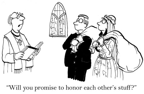'Will you promise to honor each other's stuff?'