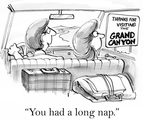 'You had a long nap.'