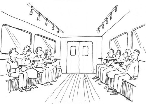 Distrustful commuters.