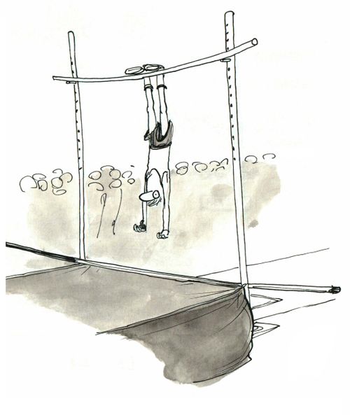 Trapped on the Pole Vault.