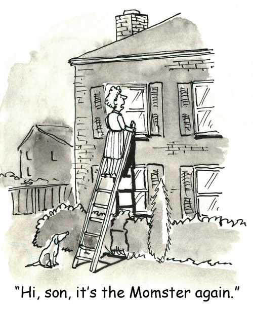 'Hi, son, it's the Momster again.'