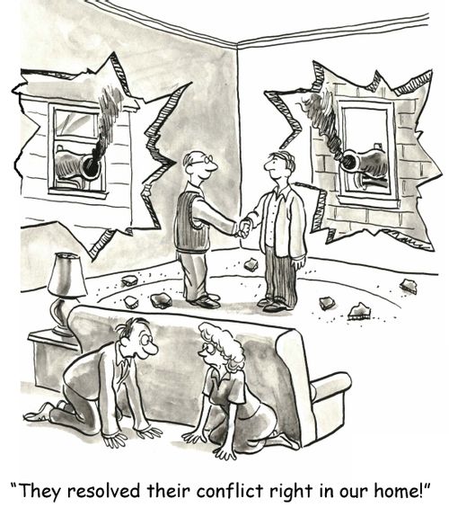 'They resolved their conflict right in our home!'