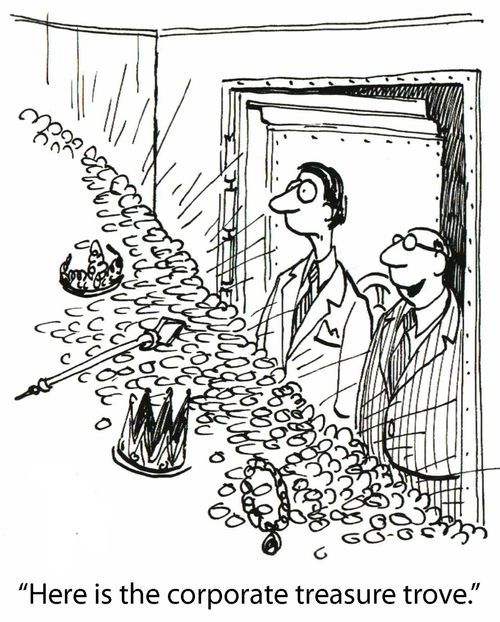 'Here is the corporate treasure trove.'