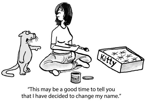 '... I have decided to change my name.'