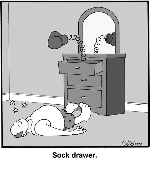 Sock drawer.