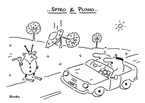 Spiro & Pusho and the alien hitchhiker