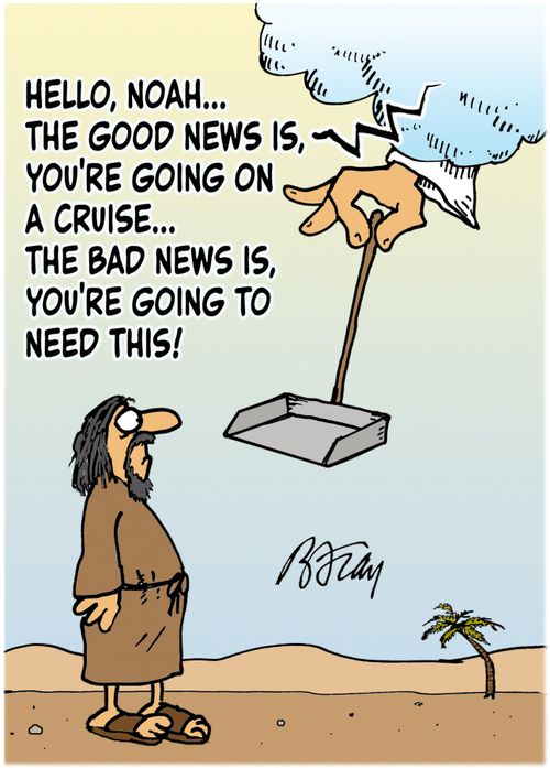 'Hello, Noah...the good news is, you're going on a cruise...the bad news is, you're going to need this!'