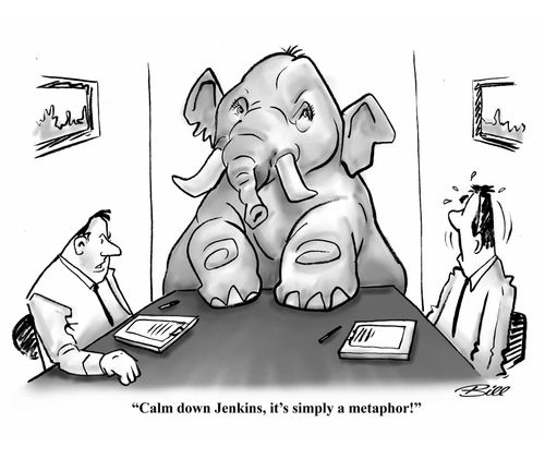 'Calm down Jenkins, it's simply a metaphor!'
